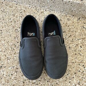 Vans Black Canvas Slip-On Shoes